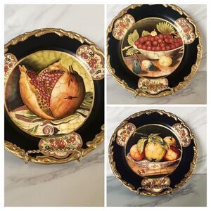 Vintage Raymond Waites Toyo Trading Co French Country 3pcs Decorative Plates 10”